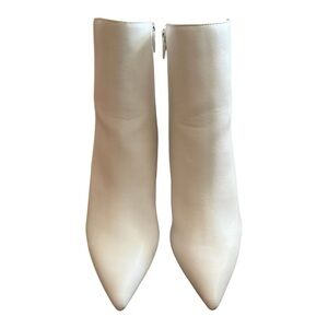 Truffle Ankle Booties Women SZ 8.5 White Stiletto‎ Heel 4.25" Fashion Shoes